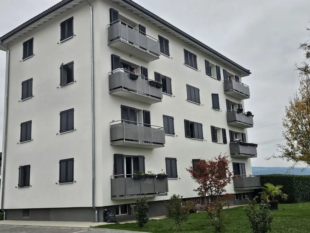 Rénovation façade isolation ITE polystyrène EPS immeuble résidentiel Nyon - DOK Façades